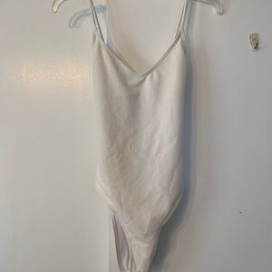 White Lace Up Bathing Suit